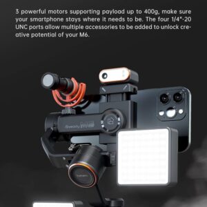 Hohem iSteady M6 Gimbal Stabilizer for Smartphone, 3-Axis Cell Phone Gimbal Built-in OLED