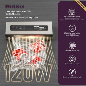 Vacuum Sealer Machine Powerful 90Kpa Precision 6-in-1 Compact Food Preservation System with Cutter